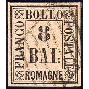 1859 - 8 baj rosa (8), usato, piccolo ... 