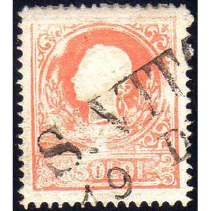 1858 - 5 soldi rosso, I tipo, STAMPA ... 