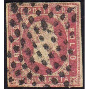 1851 - 40 cent. rosa (3), leggermente corto ... 