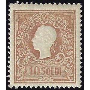 1858 - 10 soldi bruno, I tipo (26), nuovo, ... 