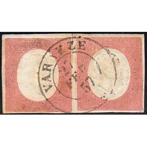 1854 - 40 cent. rosso mattone chiaro (9b), ... 