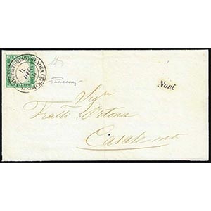 1856 - 5 cent. verde smeraldo giallastro ... 