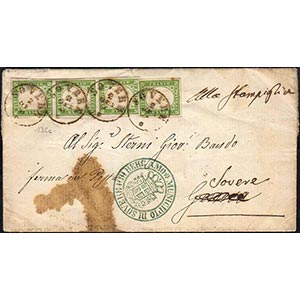 1861 - 5 cent. verde oliva giallastro ... 