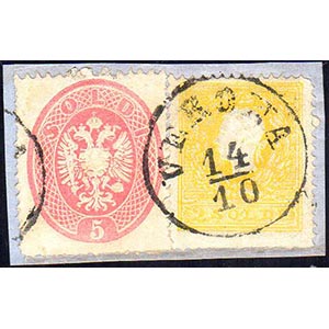 1863 - 2 soldi giallo, II tipo, 5 soldi ... 