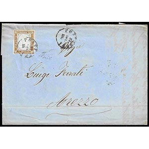 1861 - 10 cent. bruno cioccolato chiaro ... 
