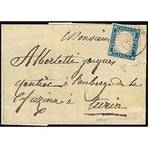 1857 - 20 cent. cobalto verdastro (15e), ... 