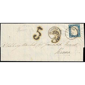 1861 - 20 cent. cobalto grigiastro (15Dd), ... 