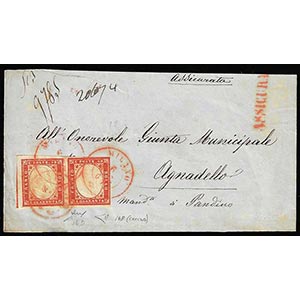 1861 - 40 cent. rosso carminio (16D), ... 