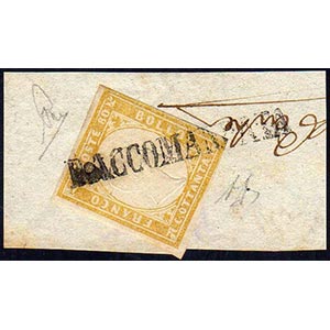 1859 - 80 cent. giallo olivastro chiaro ... 