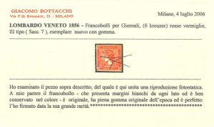 LOMBARDO VENETO 1856 - FRANCOBOLLI ... 