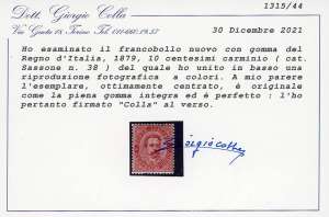 1879 - 10 cent. Umberto I (38), ... 