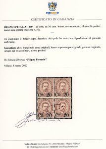 1890 - 20 cent. su 30 cent. ... 