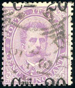 1890 - 20 cent. su 50 cent. Umberto I, ... 