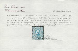 1891 - Umberto I, non emessi, ... 