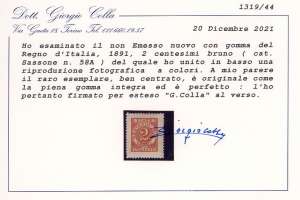 1891 - Umberto I, non emessi, ... 