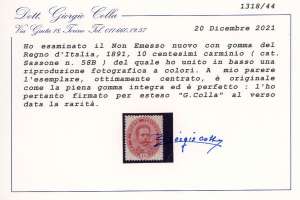 1891 - Umberto I, non emessi, ... 