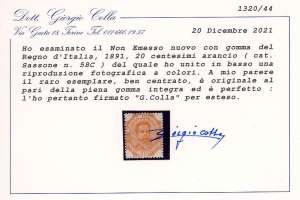 1891 - Umberto I, non emessi, ... 