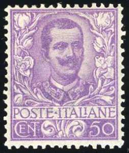 1901 - 50 cent. Floreale (76), ottima ... 