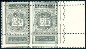 1921 - 15 cent. grigio Dante, non emesso, ... 