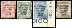 1922 - Congresso Filatelico (123/126), ... 