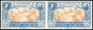 1923 - 1 lira Propaganda Fide, coppia ... 