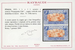 1923 - 1 lira Propaganda Fide, ... 