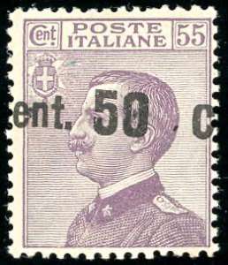 1923 - 50 cent. su 55 cent. Michetti, senza ... 