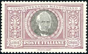 1923 - 5 lire Manzoni (156), ottima ... 