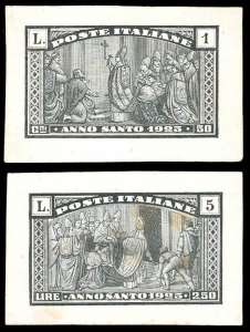 1924 - 1 lira + 50 cent., 5 + 2,50 lire Anno ... 