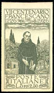 1926 - 5 + 2,50 lire San Francesco, prova ... 