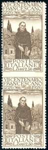 1926 - 5 + 2,50 lire San Francesco, coppia ... 
