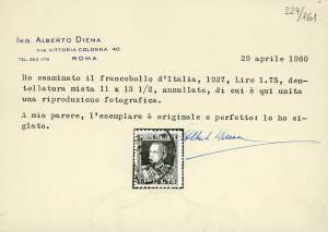 1927 - 1,75 lire Parmeggiani, ... 