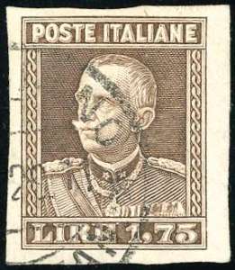 1927 - 1,75 lire Parmeggiani, non dentellato ... 