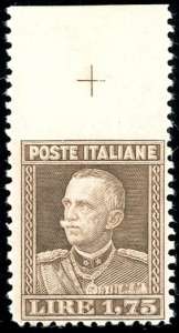 1927 - 1,75 lire Parmeggiani, non dentellato ... 