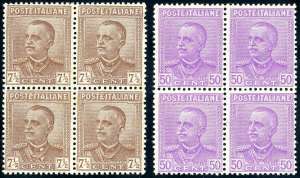 1928 - 7 1/2 cent., 50 cent. Parmeggiani ... 