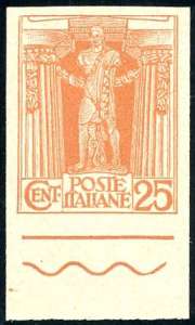 1925 - 25 cent. arancio serie Artistica, ... 