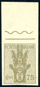 1925 - 75 cent. oliva serie Artistica, ... 