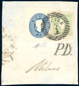 1862 - 15 soldi azzurro Francesco Giuseppe, ... 