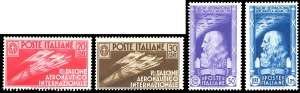 1935 - Salone aeronautico (384/387), gomma ... 