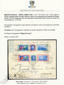 1933 - 5,25 + 19,75 lire e 5,25 + ... 