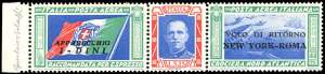 1933 - 5,25 + 44,75 lire, Trittico ... 