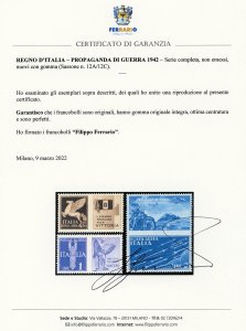 1942 - Non emessi (12A/12C), ben ... 