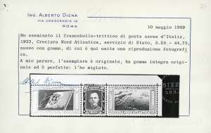 1933 - 5,25 + 44,75 lire trittico ... 