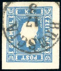 1858 - 1,05 soldi azzurro (8), perfetto, ... 