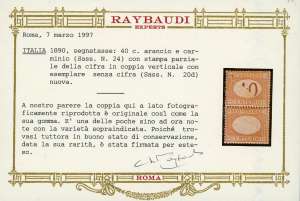 1890 - 40 cent. arancio e ... 
