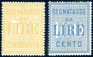 1903 - 50 e 100 lire (31/32), gomma ... 
