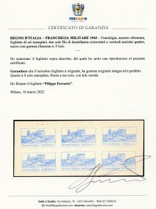 1943 - Franchigia, azzurro ... 