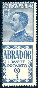 1924 - 25 cent. Abrador (4), nuovo, gomma ... 