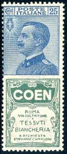 1924 - 25 cent. Coen (5), nuovo, gomma ... 