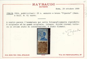1924 - 25 cent. Piperno (6), ... 